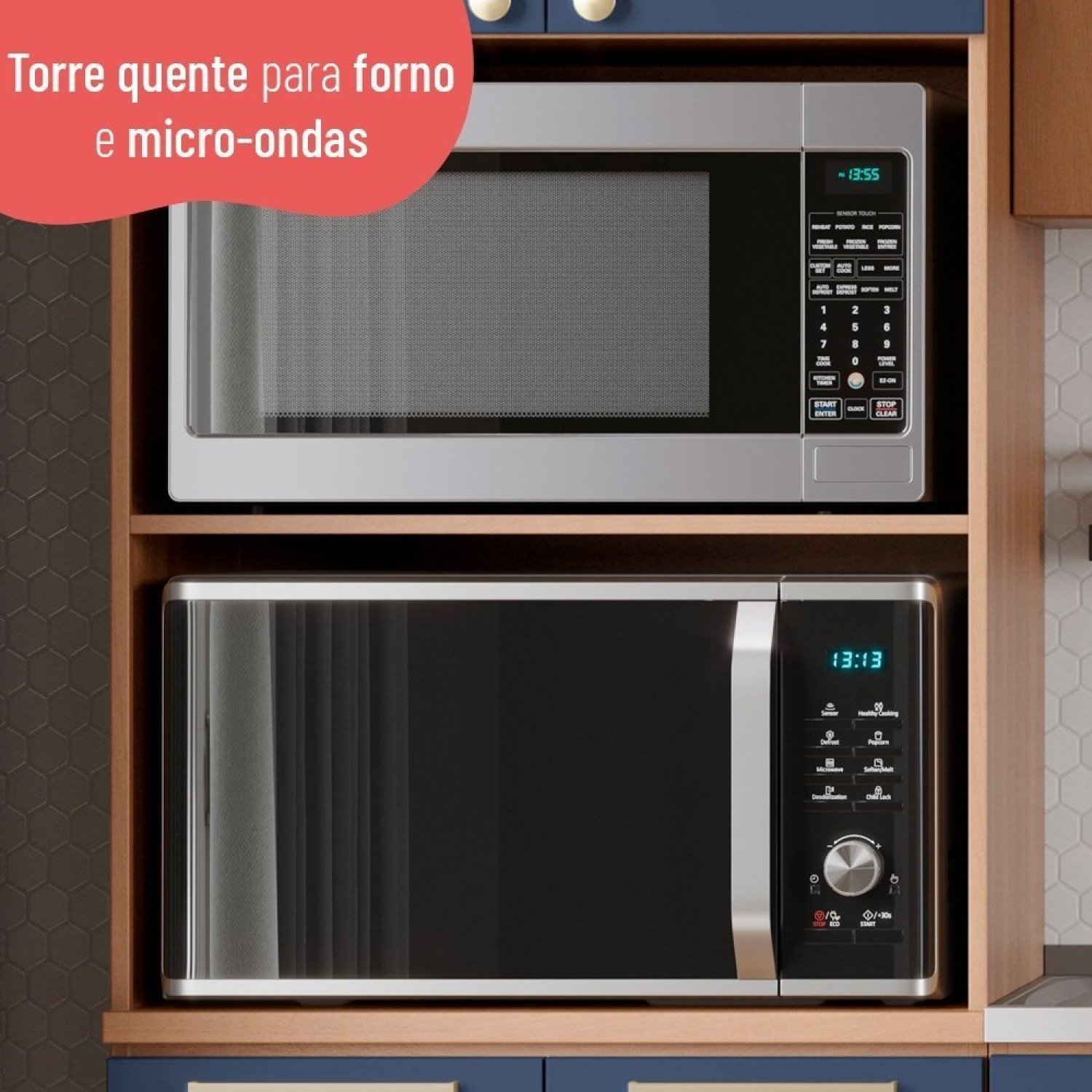 Cozinha Completa  Sálvia Com Armário e Torre Quente - 13