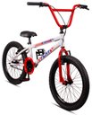 Ver imagem 1 de Bicicleta Aro 20 Bmx Infantil Flay Aro Aero Freio V-brake Menino 6, 7, 8, 9, 10 + Anos - Branco+verm