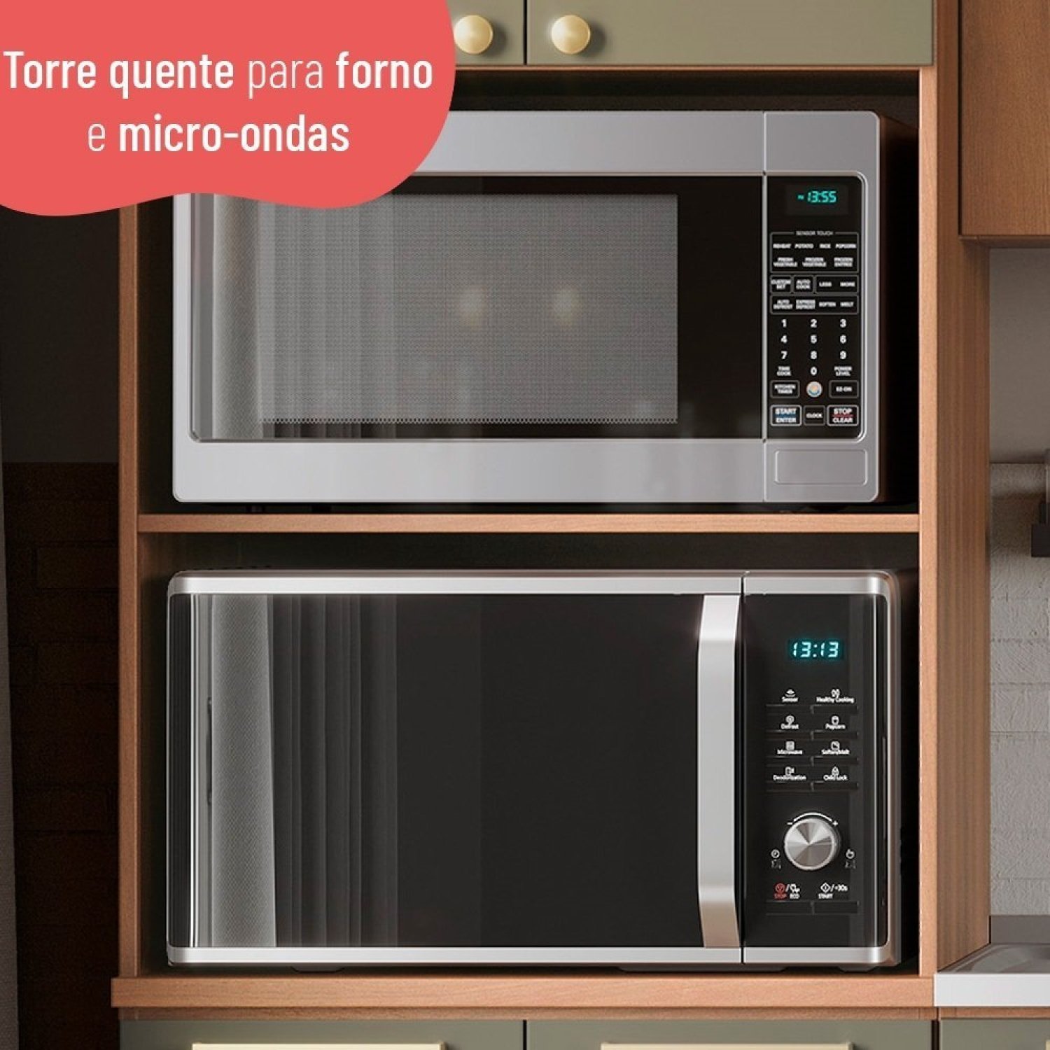 Cozinha Completa  Sálvia 6 Peças Com Armário e Balcão - 10