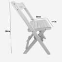 Ver imagem 2 de Jogo com 4 Cadeiras Dobrável em Madeira Maciça - Imbuia