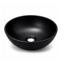Ver imagem 1 de Cuba Pia para Banheiro em Plastico Lavabo Sobrepor Redonda ou Retangulari:preto Redonda
