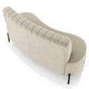 Ver imagem 7 de Sofá Chaise 2 Lugares Sala Living 160cm Pés Industrial Cayman K01 Veludo Bege Lyam Decor