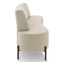 Ver imagem 6 de Sofá Chaise 2 Lugares Sala Living 160cm Pés Industrial Cayman K01 Veludo Bege Lyam Decor