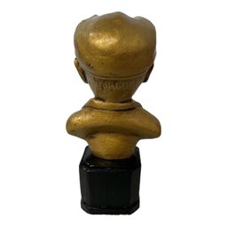 Escultura Busto Chico Xavier Dourado 13,5 cm em Resina - 5