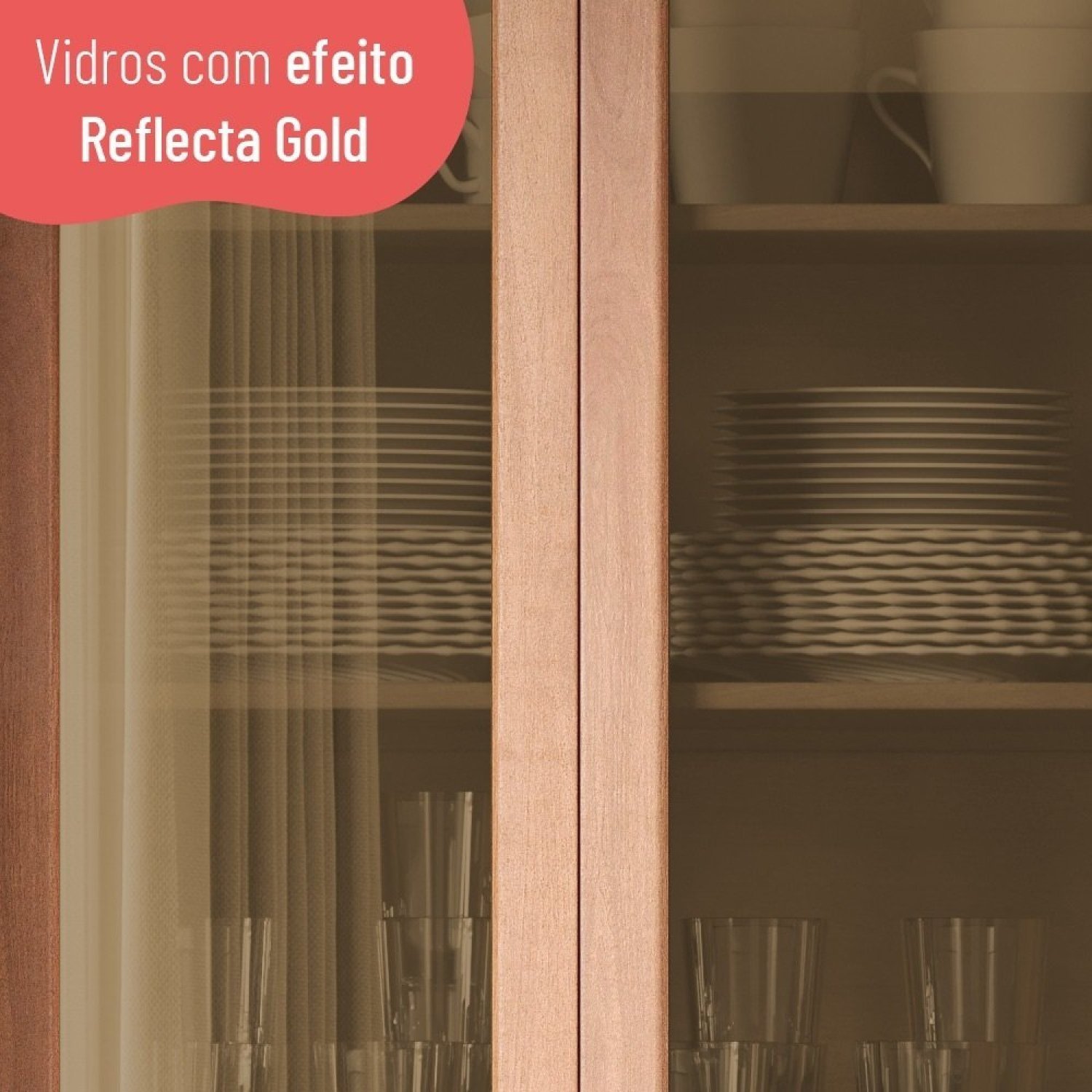 Cozinha Completa 6 Peças Com Paneleiro de Vidro Sálvia - 6