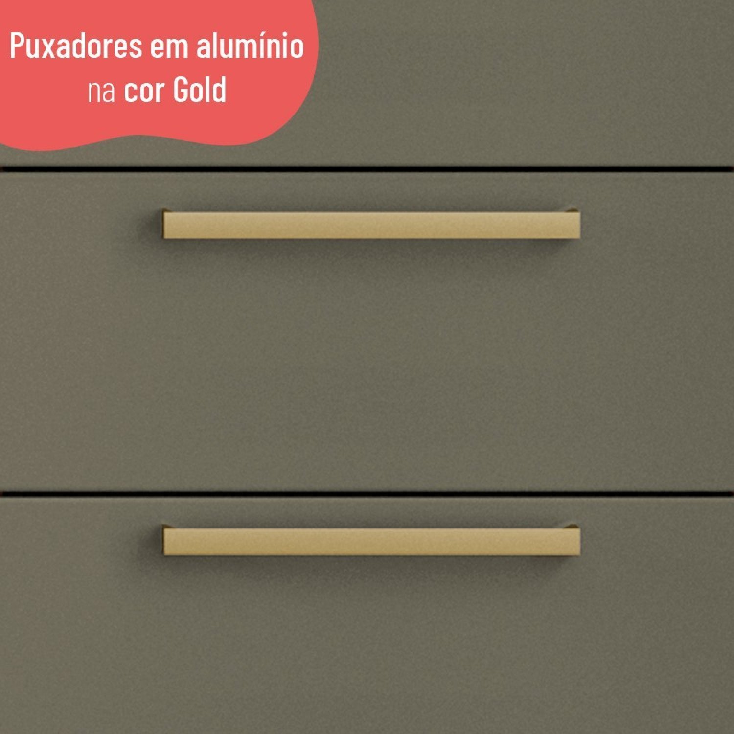 Balcão Gabinete Sálvia 120cm Com Tampo 2 Portas 3 Gavetas - 8