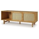 Ver imagem 5 de Rack para TV até 85 Polegadas 190cm Pés em Madeira Maciça Rattan CabeCasa MadeiraOriginals Bege Marrom