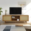 Ver imagem 1 de Rack para TV até 85 Polegadas 190cm Madeira Maciça Rattan CabeCasa MadeiraOriginals