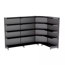 Gondola Parede 170 Fit Ate 3 Metros 1 Canto Preto 20b Pe Preto - 1 Gondola Parede 170 Fit Ate 3 Metros 1 Canto Preto 20b Pe Preto - 1