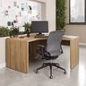 Mesa de Escritório em L Tamburato Acabamento BP 135cm com Canaleta Ficus CabeCasa MadeiraOriginals - 2