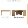 Mesa de Escritório em L Tamburato Acabamento BP 135cm com Canaleta Ficus CabeCasa MadeiraOriginals - 3