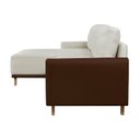 Ver imagem 7 de Sofá 4 Lugares com Chaise Lado Esquerdo 258cm Corino Geribá Bege/Marrom