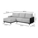 Ver imagem 3 de Sofá 4 Lugares com Chaise Lado Esquerdo 258cm Corino Geribá Bege/Marrom