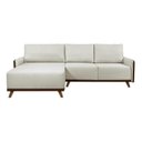 Ver imagem 5 de Sofá 4 Lugares com Chaise Lado Esquerdo 258cm Corino Geribá Bege/Marrom