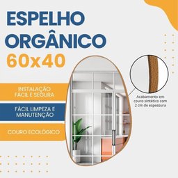 Espelho Decorativo de Parede Moderno Orgânico 60x40 Cm - 6