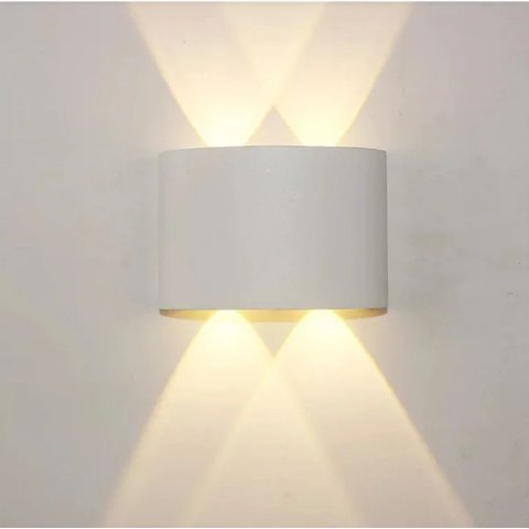 Arandela Lentille Double Sobrepor Led 4w 3000k Bivolt Lumanti Branco