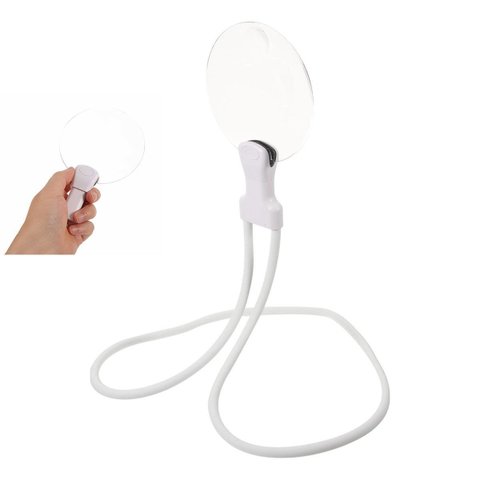 Lupa de Leitura Haste Flexivel Pescoço Apoio Mesa Aumento 5x Idoso Baixa Visao Vista Cansada Trabalh
