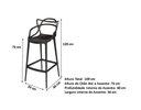 Ver imagem 3 de Kit C/ 4 Banquetas Masters Allegra Pretas