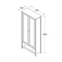 Ver imagem 4 de Cristaleira para Sala de Jantar 2 Portas de Vidro 1 Gaveta 181cm x 80cm