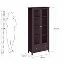 Ver imagem 3 de Cristaleira para Sala de Jantar 2 Portas de Vidro 1 Gaveta 181cm x 80cm