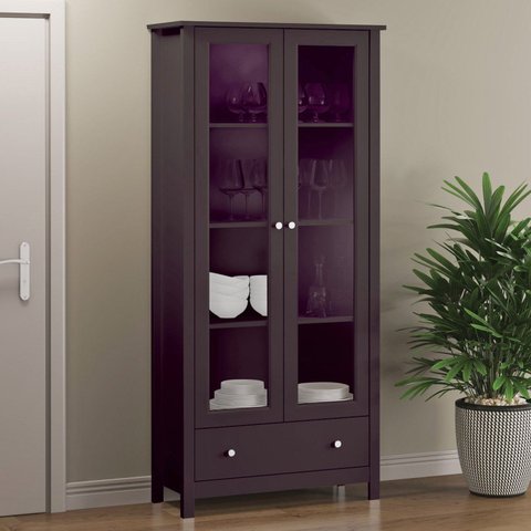 Cristaleira para Sala de Jantar 2 Portas de Vidro 1 Gaveta 181cm x 80cm