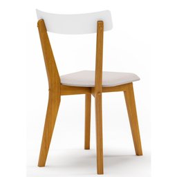 Conjunto Sala de Jantar Mesa Tampo Redondo Madeira Maciça com 4 Cadeiras Rafa Espresso Móveis - 8