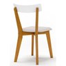Conjunto Sala de Jantar Mesa Tampo Redondo Madeira Maciça com 4 Cadeiras Rafa Espresso Móveis - 8