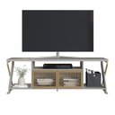 Ver imagem 6 de Rack Industrial para TV até 60 Polegadas 160cm Rgb P1033 Cinza Arena/Dourado