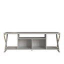Ver imagem 4 de Rack Industrial para TV até 60 Polegadas 160cm Rgb P1033 Cinza Arena/Dourado