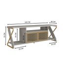 Ver imagem 3 de Rack Industrial para TV até 60 Polegadas 160cm Rgb P1033 Cinza Arena/Dourado