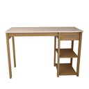 Ver imagem 3 de Mesa Escrivaninha Room 1 Gaveta 2 Prateleiras 100% Mdf Branco Brilho/amêndia - Panorama Móveis