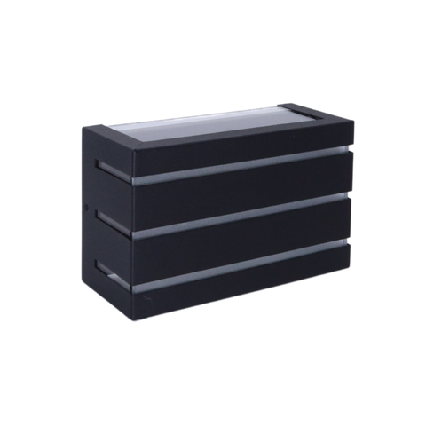 Arandela Alumínio com Frisos Interna ou Externa G9 - 6009 Preto Texturizado