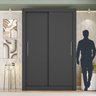 Guarda Roupas Solteiro 2 Portas Quito Espresso Móveis - 5