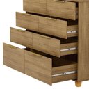 Ver imagem 5 de Cômoda Quarto 121cm 8 Gavetas Delmont Nature V02 - Mpozenato