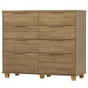 Ver imagem 6 de Cômoda Quarto 121cm 8 Gavetas Delmont Nature V02 - Mpozenato
