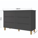 Ver imagem 3 de Cômoda 6 Gavetas 100% MDF Logan