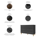 Ver imagem 4 de Cômoda 6 Gavetas 100% MDF Logan
