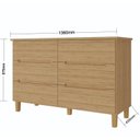 Ver imagem 3 de Cômoda 6 Gavetas 100% MDF Logan Yescasa