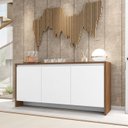 Ver imagem 6 de Balcao Buffet 50523 3 Portas 160cm Cedro Branco Dcasa