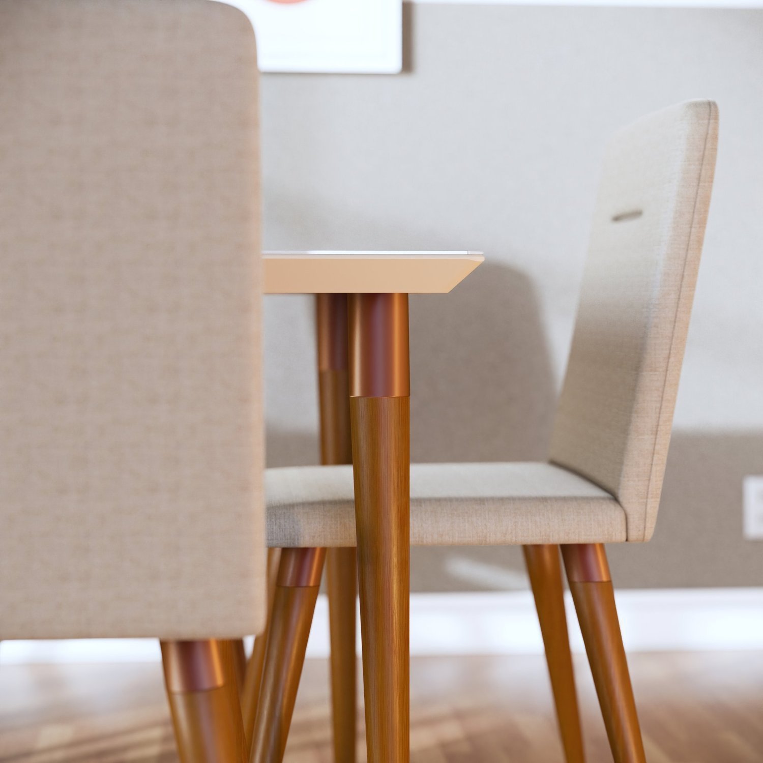 Mesa para Sala de Jantar Tampo Vidro/MDF Retangular Studio 1.8 - 4