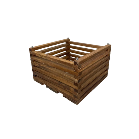 Cachepô Madeira Orquídea Flores Quadrado G 19,5 X 19,5 X 12,5