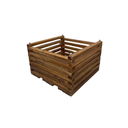 Ver imagem 1 de Cachepô Madeira Orquídea Flores Quadrado G 19,5 X 19,5 X 12,5