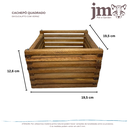 Ver imagem 2 de Cachepô Madeira Orquídea Flores Quadrado G 19,5 X 19,5 X 12,5