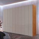 Ver imagem 2 de Roupeiro Casal Everest em Mdf 10 Portas e 10 Cabideiros Naturalle/off White sem Gavetas