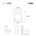 Ver imagem 3 de Assento Sanitário Laqueado Soft Close Elite Preto para Vaso Celite