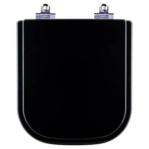 Assento Sanitário Laqueado Soft Close Elite Preto para Vaso Celite