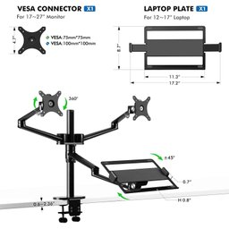 Suporte/braço Articulado P/2 Monitores e Notebook - 4