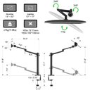 Ver imagem 3 de Suporte/braço Articulado P/2 Monitores e Notebook