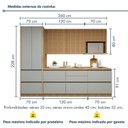 Ver imagem 3 de Cozinha Completa Modulada 8 Peças 11 Portas 10 Gavetas com Rodapé Norten