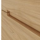 Ver mais imagens de Mesa de Cabeceira 3 Gavetas em MDF e Pés em Madeira Maciça Logan Olmo Italiano Yescasa Bege